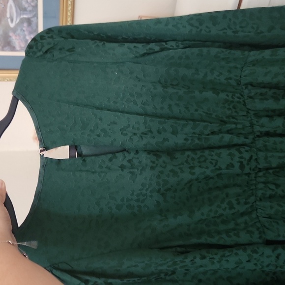 Leopard print Green Girls Dress Party Wedding Christmas Xl - Picture 11 of 12